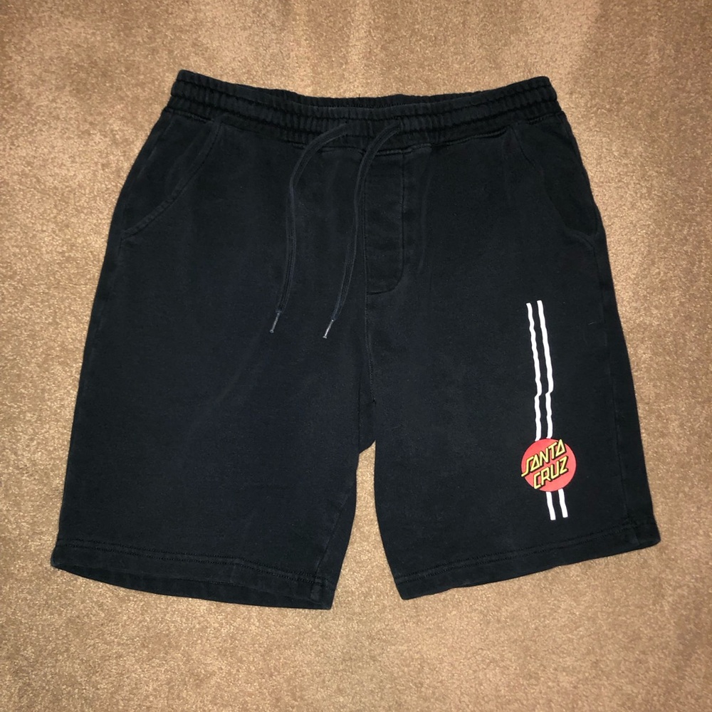 Santa Cruz Skateboards. Sweat Shorts. Size Medium. Black Color.